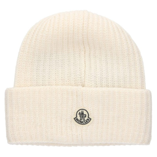 MONCLER x fragment design Logo Patch Wool Knit Beanie White