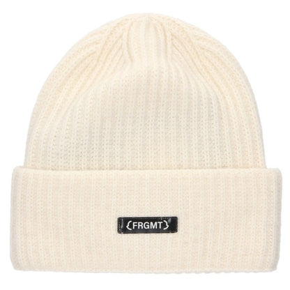 MONCLER x fragment design Logo Patch Wool Knit Beanie White