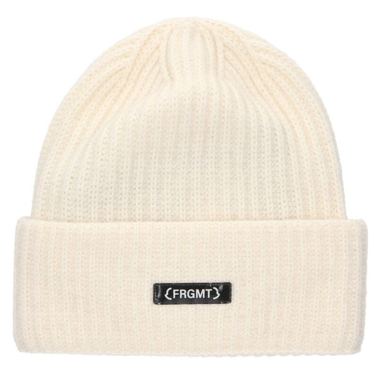 MONCLER x fragment design Logo Patch Wool Knit Beanie White