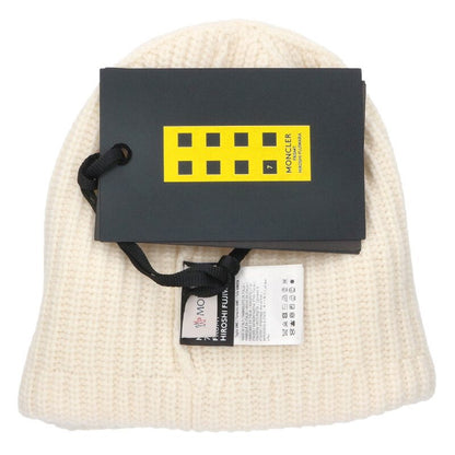 MONCLER x fragment design Logo Patch Wool Knit Beanie White