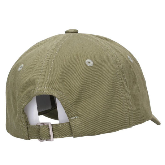 JACQUEMUS 70AW Logo Plate Cap Green Cotton Size ONE SIZE