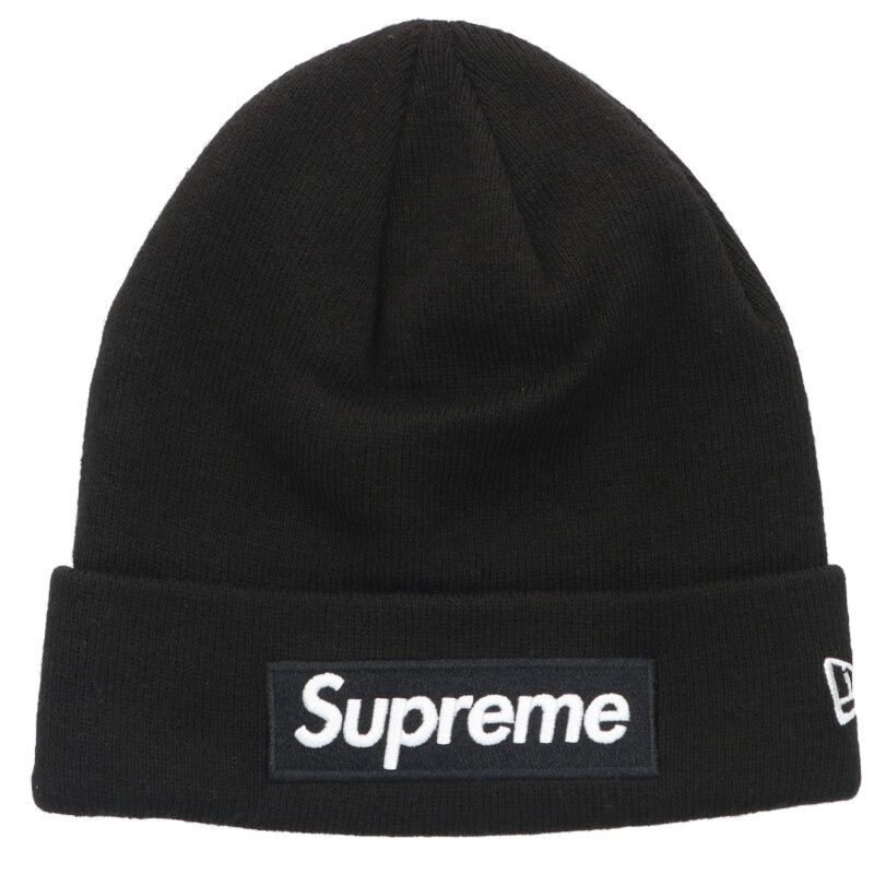 SUPREME New Era Box Logo Beanie Black Acrylic Size ONE SIZE