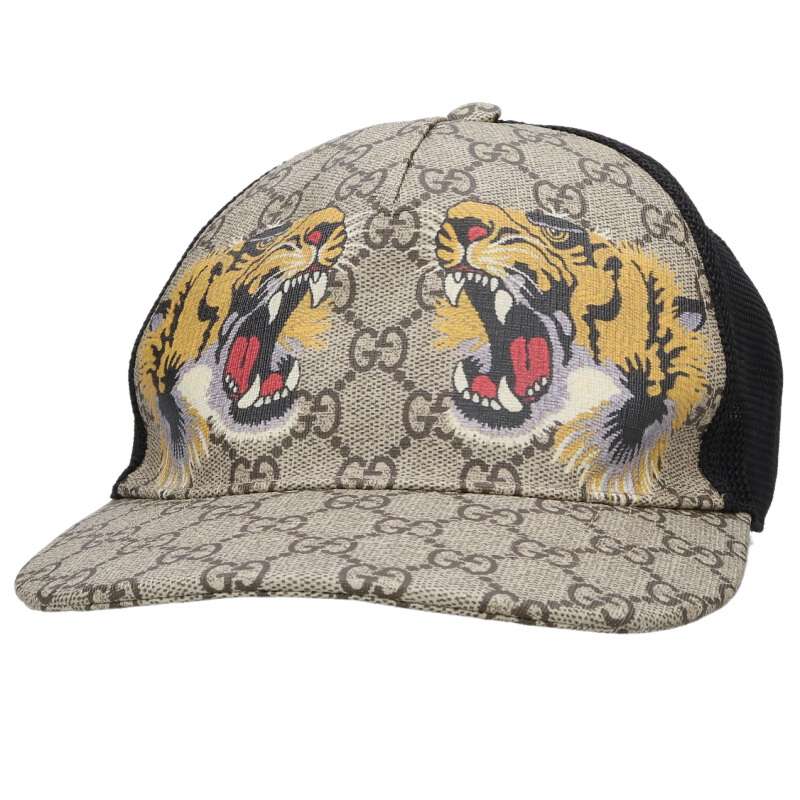 GUCCI Tiger Print Mesh Cap Multi Size ONE SIZE
