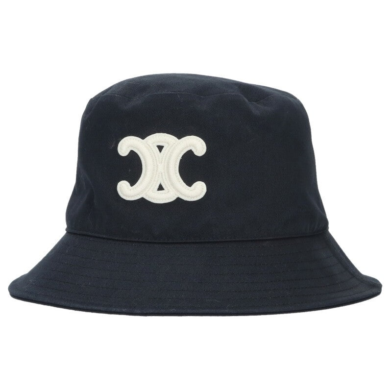 CELINE Cotton Triomphe Embroidery Bucket Hat Size ONE SIZE