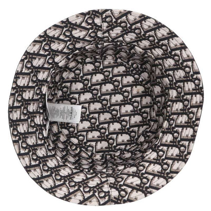 Christian Dior Oblique Lined Bucket Hat Black Size ONE SIZE