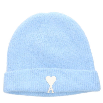 AMI Alexandre Mattiussi Logo Patch Alpaca Blend Knit Beanie