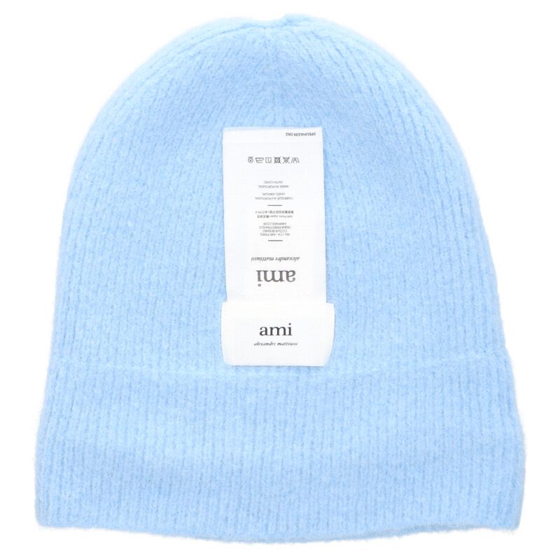AMI Alexandre Mattiussi Logo Patch Alpaca Blend Knit Beanie
