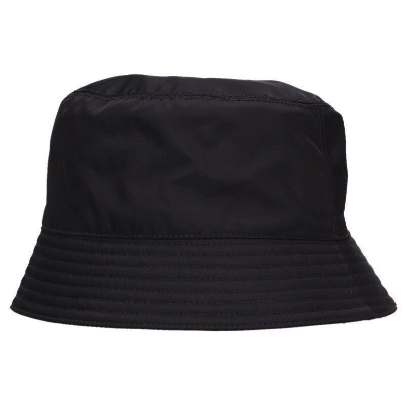PRADA Re-Nylon Triangle Logo Bucket Hat Black Size ONE SIZE