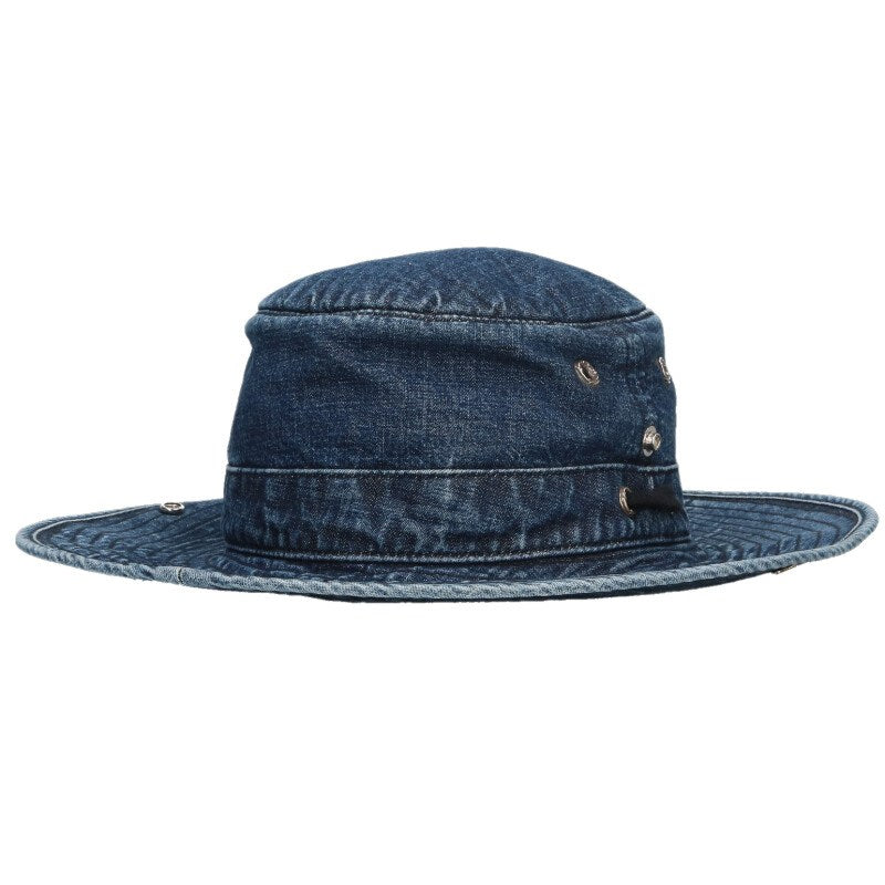Chrome Hearts CRANK BAIT Denim Bucket Hat Indigo Size 32