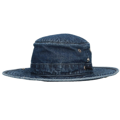 Chrome Hearts CRANK BAIT Denim Bucket Hat Indigo Size 32
