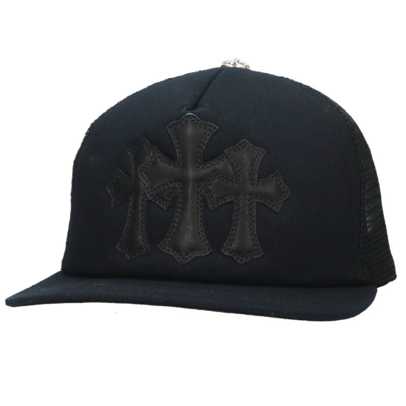 Chrome Hearts 3 Cross Patch Leather Mesh Size ONE SIZE