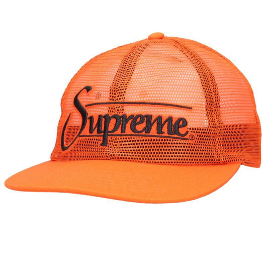 SUPREME Mesh 6-Panel Logo Mesh Trucker Hat Size ONE SIZE
