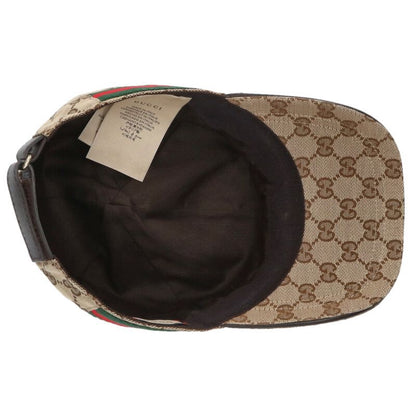 GUCCI GG Pattern Sherry Line Cap Beige Size ONE SIZE