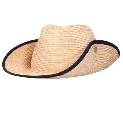 HERMES Side Logo Button Indiana Straw Hat Size ONE SIZE