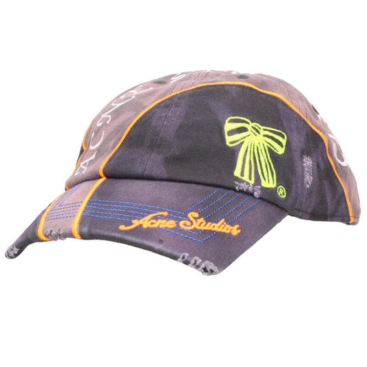 ACNE STUDIOS SS26 Cotton Logo Bi-Color Cap Size ONE Multi