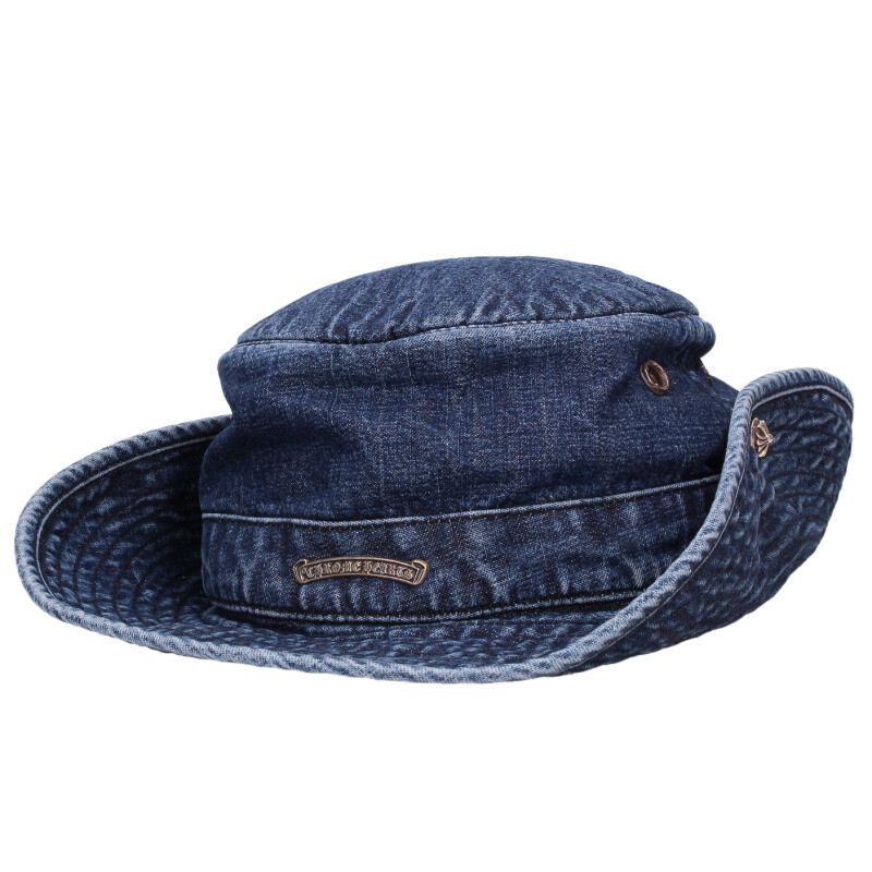 Chrome Hearts CRANK BAIT Indigo Denim Hat Size L
