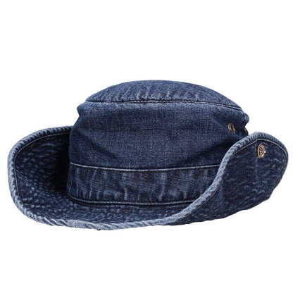 Chrome Hearts CRANK BAIT Indigo Denim Hat Size L