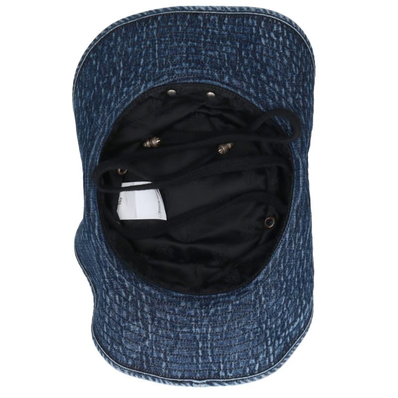 Chrome Hearts CRANK BAIT Indigo Denim Hat Size L