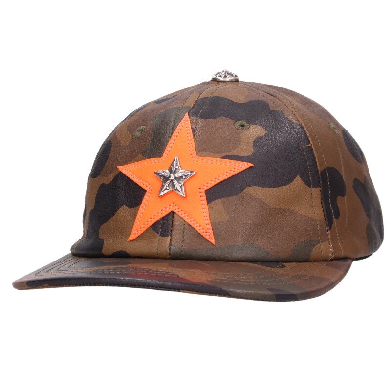 Chrome Hearts Star Decor Camo Leather Cap Size ONE SIZE