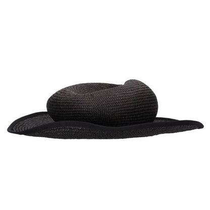KIJIMA TAKAYUKI Raffia Wide Brim Hat Black Size 1