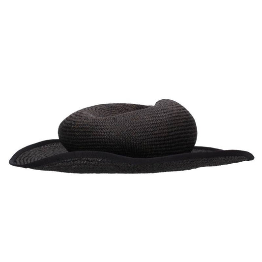 KIJIMA TAKAYUKI Raffia Wide Brim Hat Black Size 1
