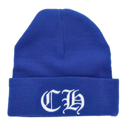 Chrome Hearts CH Embroidered Acrylic Watch Cap Blue Size ONE