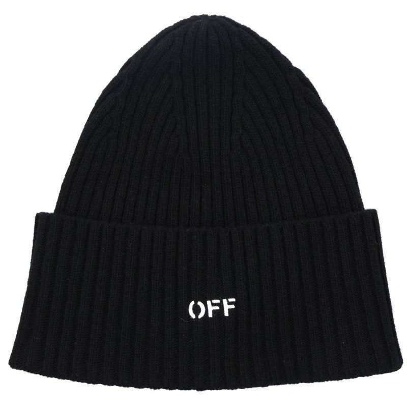 OFF-WHITE Logo Print Wool Beanie Size ONE