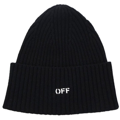 OFF-WHITE Logo Print Wool Beanie Size ONE