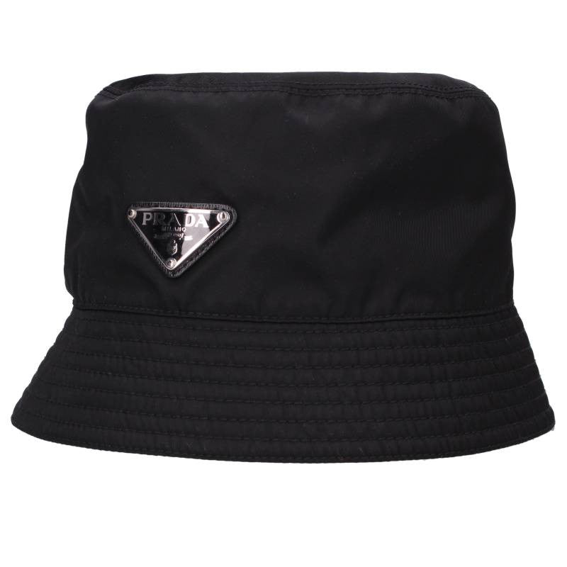 PRADA 1HC137 Triangle Logo Re-Nylon Bucket Hat Size ONE SIZE