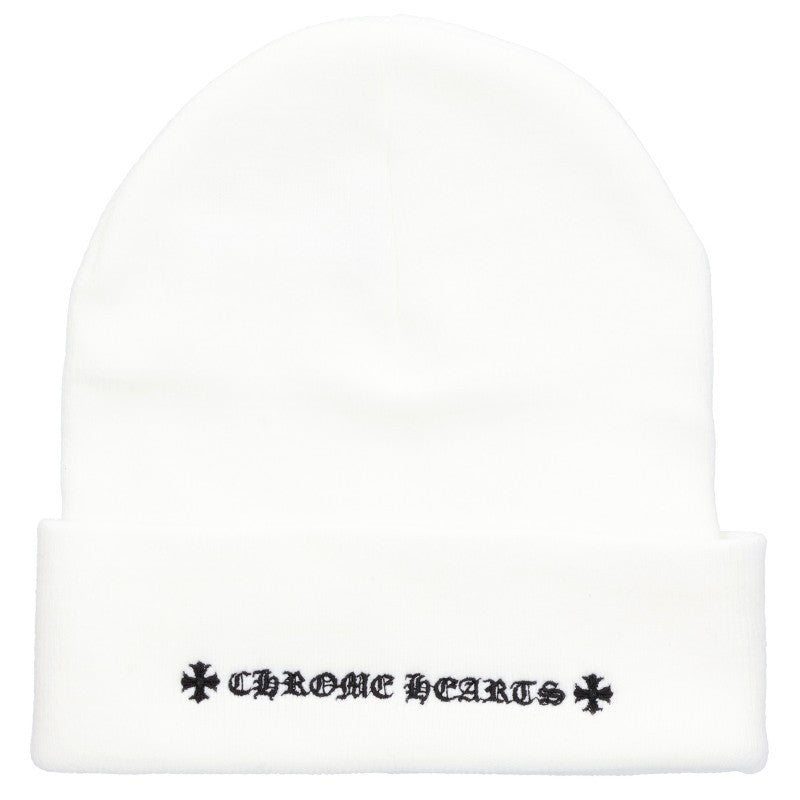 Chrome Hearts CH Logo Emb Acrylic Beanie White Size ONE SIZE