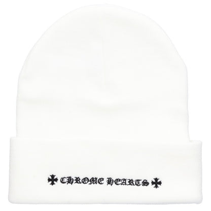 Chrome Hearts CH Logo Emb Acrylic Beanie White Size ONE SIZE