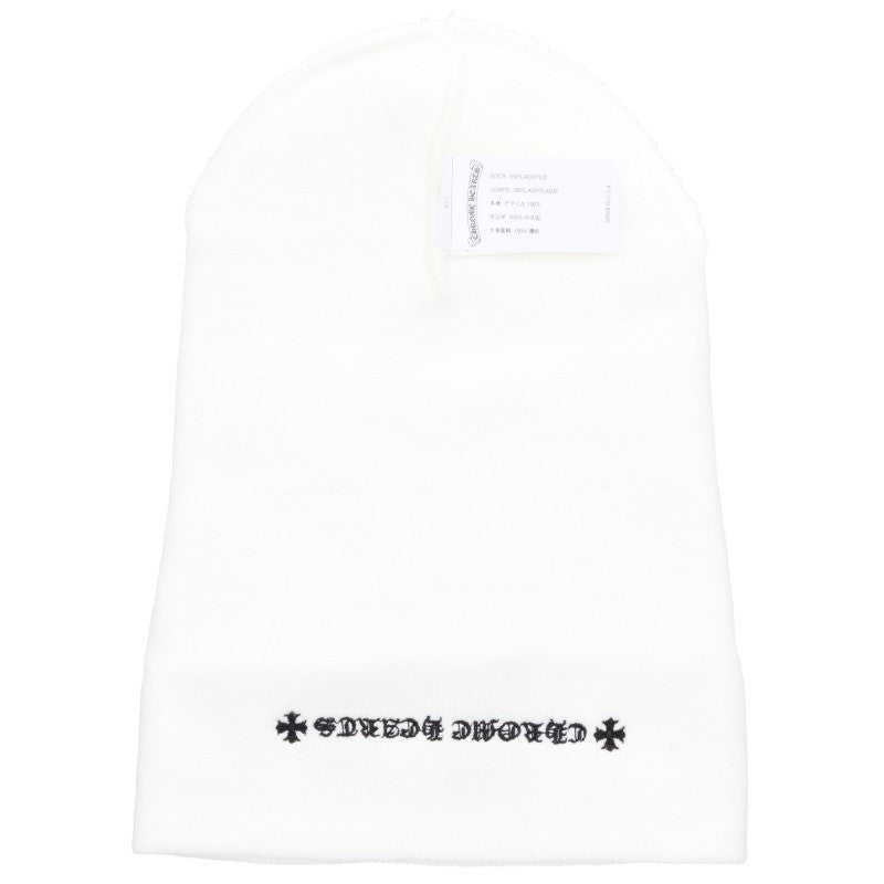 Chrome Hearts CH Logo Emb Acrylic Beanie White Size ONE SIZE