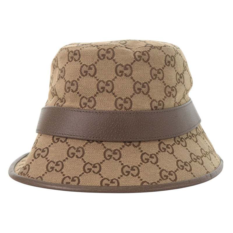 GUCCI GG Canvas Fedora Hat Size L