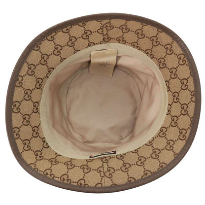 GUCCI GG Canvas Fedora Hat Size L