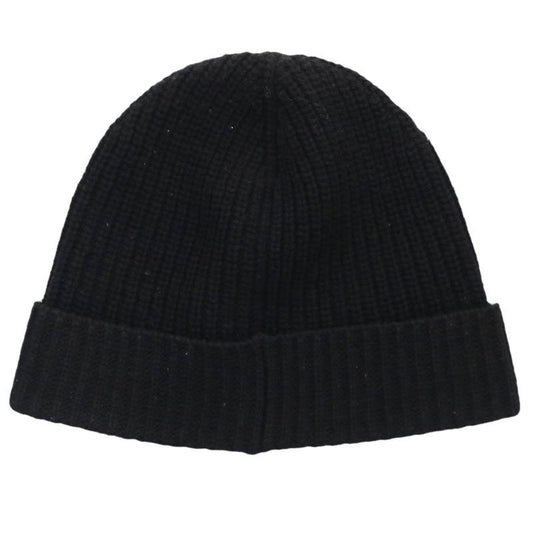 CELINE Logo Embroidered Wool Beanie Black Size TU