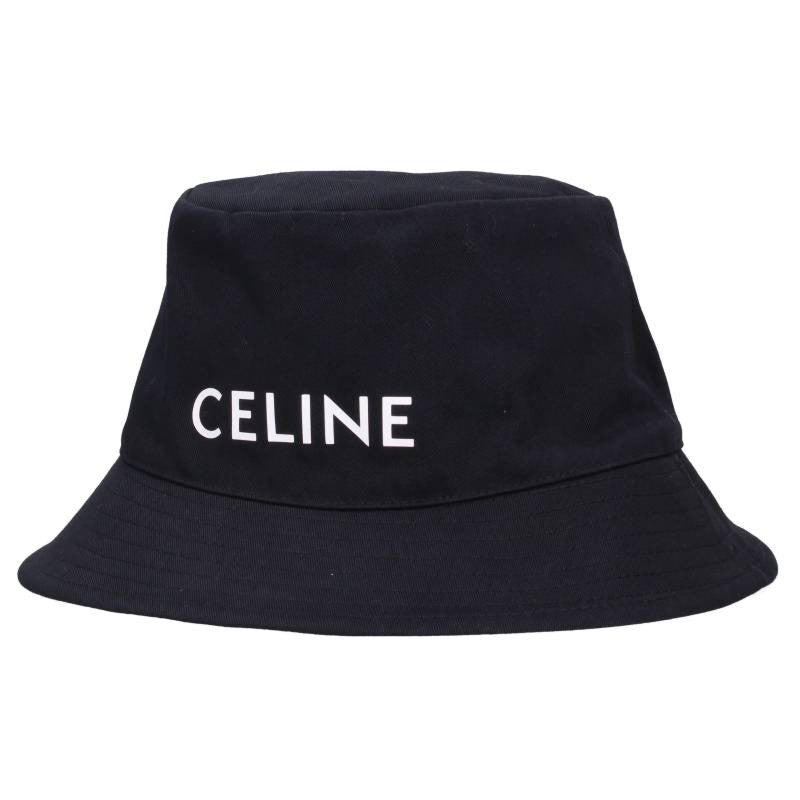 CELINE Logo Cotton Bucket Hat Size ONE SIZE