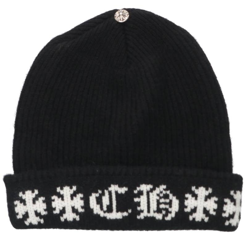 Chrome Hearts BIG DADDY Crossball Beanie Black Size ONE SIZE