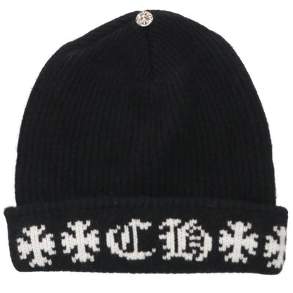 Chrome Hearts BIG DADDY Crossball Beanie Black Size ONE SIZE