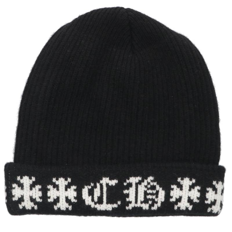 Chrome Hearts BIG DADDY Crossball Beanie Black Size ONE SIZE