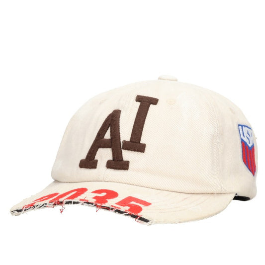 PROJECT GR LA Embroidery Cotton Light Beige Hat Size ONE SIZE