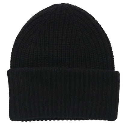 CELINE Triomphe Cashmere Knit Beanie Black Size ONE SIZE