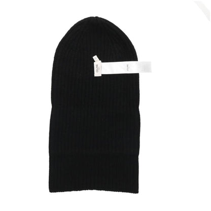 CELINE Triomphe Cashmere Knit Beanie Black Size ONE SIZE
