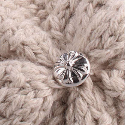 Chrome Hearts Cashmere Cross Beanie Beige Size ONE SIZE