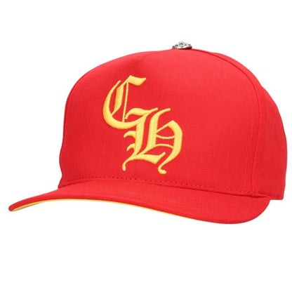 Chrome Hearts CH HAT Embroidered Cap Red/Yellow Size ONE