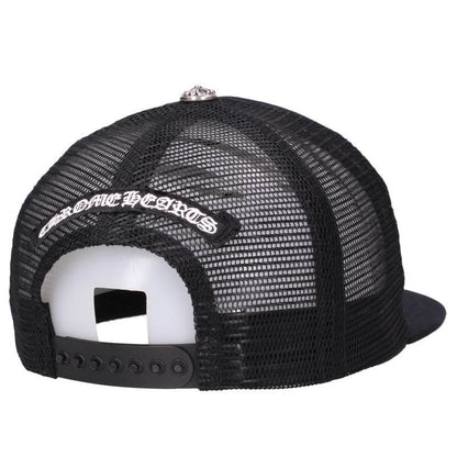 Chrome Hearts Leather 3 Cross Patch Trucker Cap Size ONE