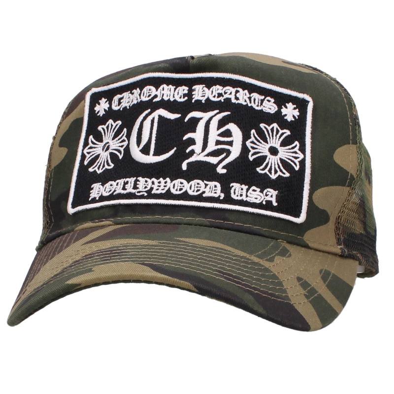 Chrome Hearts CH Patch Camo Mesh Trucker Cap Size ONE SIZE