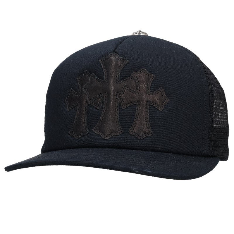 Chrome Hearts 3 Cemetery Leather Patch Trucker Cap Size ONE