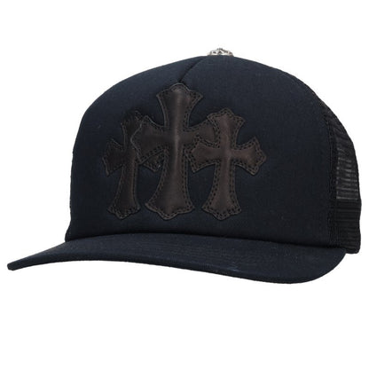 Chrome Hearts 3 Cemetery Leather Patch Trucker Cap Size ONE