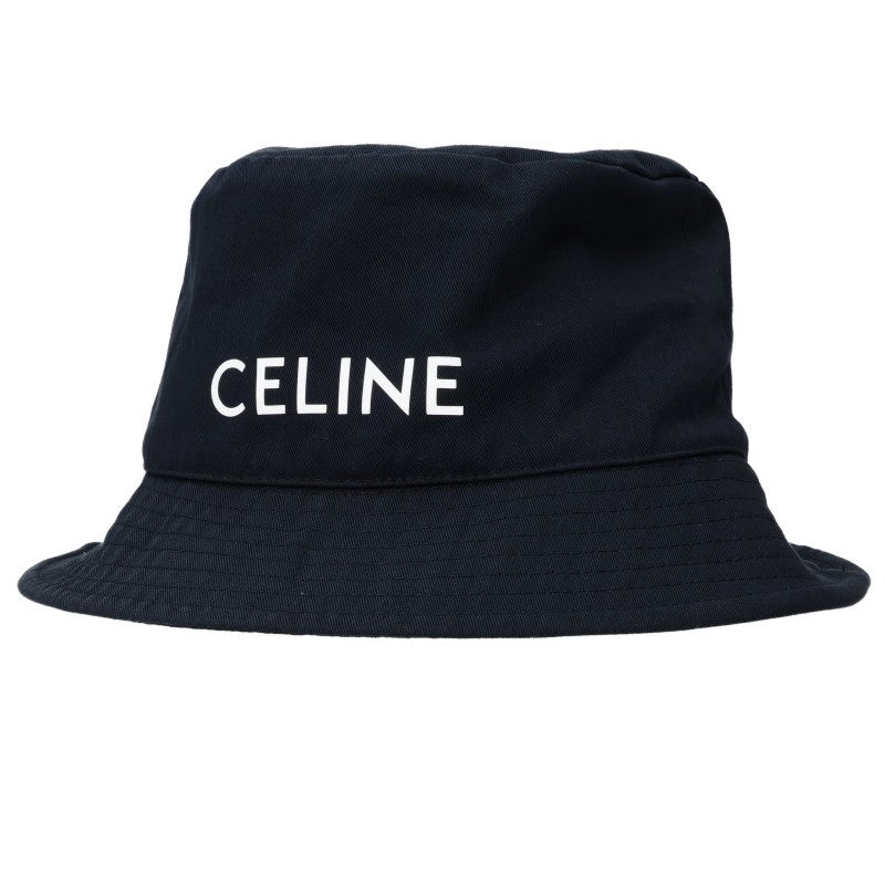 CELINE Logo Print Bucket Hat Black Size L