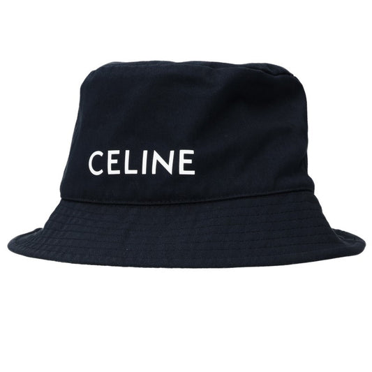 CELINE Logo Print Bucket Hat Black Size L